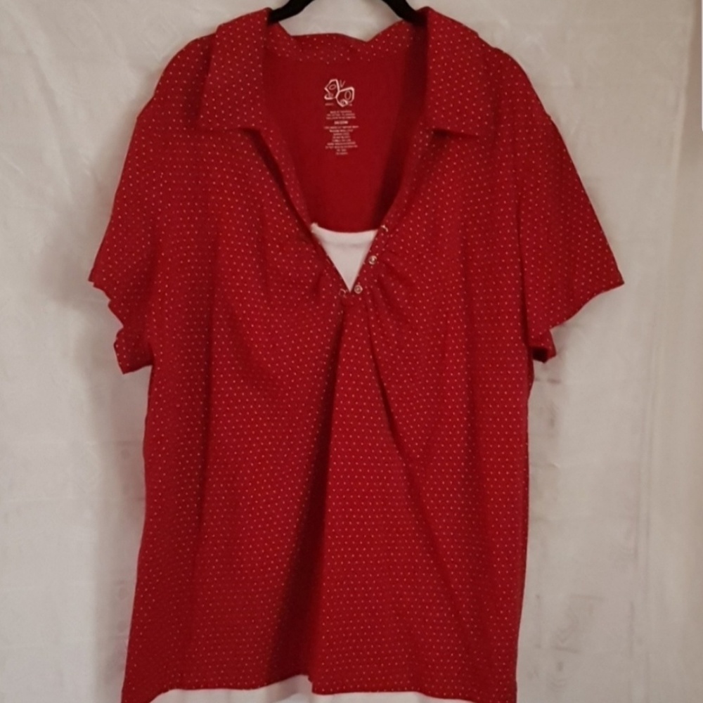 Red and White Polka Dot Shirt